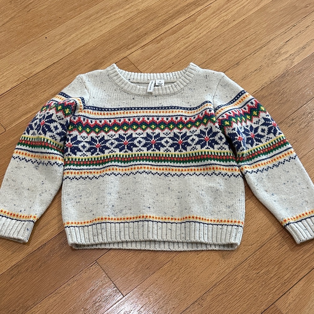 Janie and Jack Multicolor Fair Isle Sweater